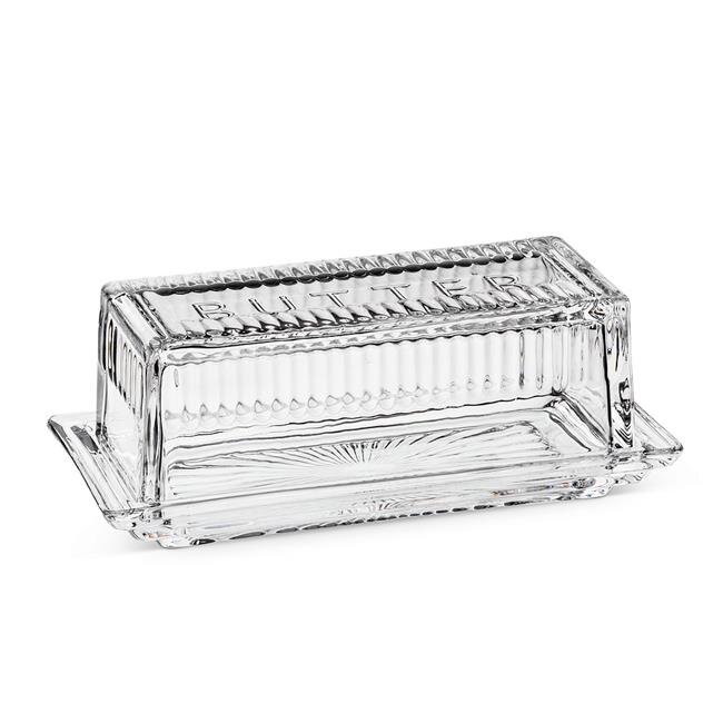 7 in. Quarter Pound Covered Butter Dish, Clear